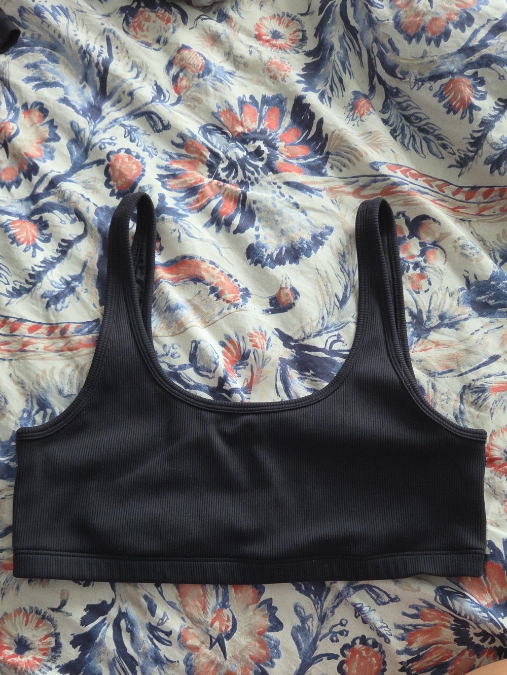 Aritzia Golden Life Rib Mini Bra Top L